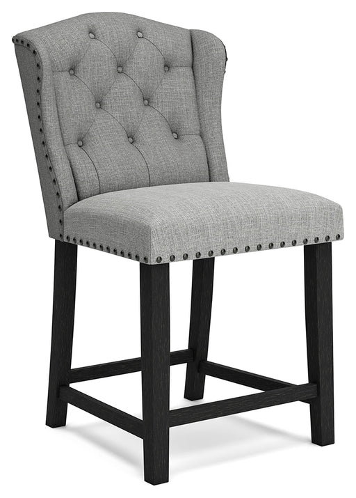Jeanette Gray Counter Height Barstool, Set of 2 - D702-224 - Vega Furniture