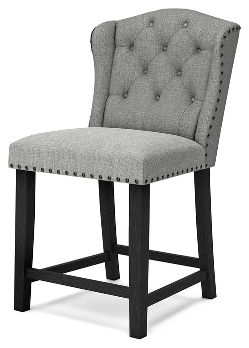 Jeanette Gray Counter Height Barstool, Set of 2 - D702-224 - Vega Furniture