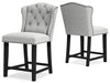 Jeanette Linen Counter Height Barstool, Set of 2 - D702-124 - Vega Furniture