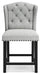 Jeanette Linen Counter Height Barstool, Set of 2 - D702-124 - Vega Furniture