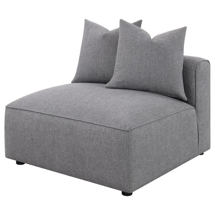 Jennifer Gray Tight Seat Armless Chair - 551594 - Vega Furniture