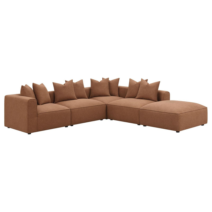 Jennifer Terracotta Upholstered Tight Back Armless Chair - 551591 - Vega Furniture