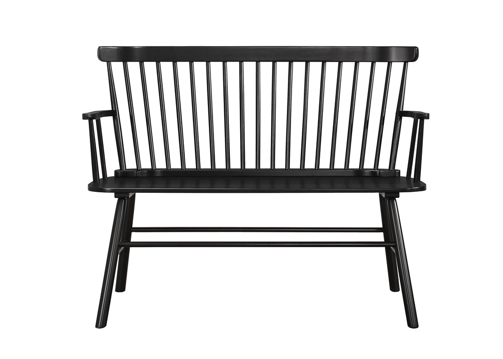 Jerimiah Spindleback Black Bench - 4185-BENCH-BK - Vega Furniture