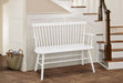 Jerimiah Spindleback White Bench - 4185-BENCH-WH - Vega Furniture