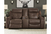 Jesolo Coffee Reclining Loveseat with Console - 8670494 - Vega Furniture