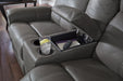 Jesolo Dark Gray Reclining Loveseat with Console - 8670594 - Vega Furniture