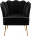 Jester Black Velvet Accent Chair - 516Black - Vega Furniture