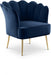 Jester Blue Velvet Accent Chair - 516Navy - Vega Furniture