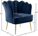 Jester Blue Velvet Accent Chair - 516Navy - Vega Furniture