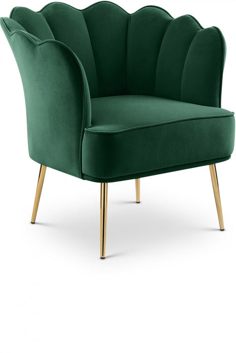 Jester Green Velvet Accent Chair - 516Green - Vega Furniture