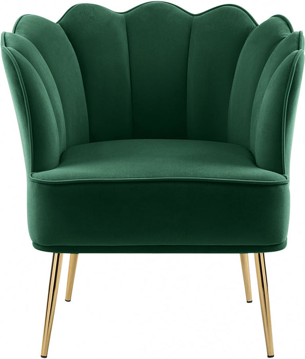 Jester Green Velvet Accent Chair - 516Green - Vega Furniture