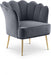 Jester Grey Velvet Accent Chair - 516Grey - Vega Furniture