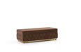 Jester Mocha Velvet Rectangle Ottoman - JESTERMOCHA-OTT - Vega Furniture