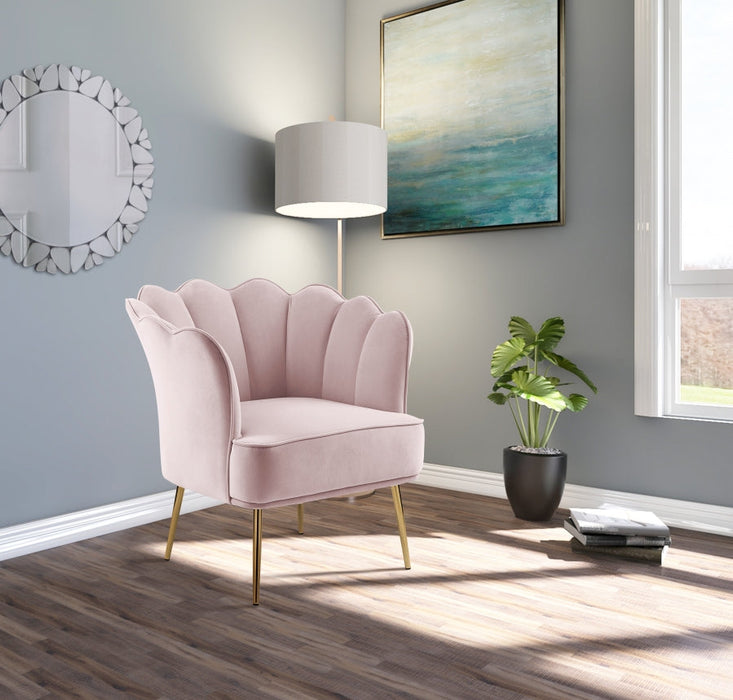 Jester Pink Velvet Accent Chair - 516Pink - Vega Furniture