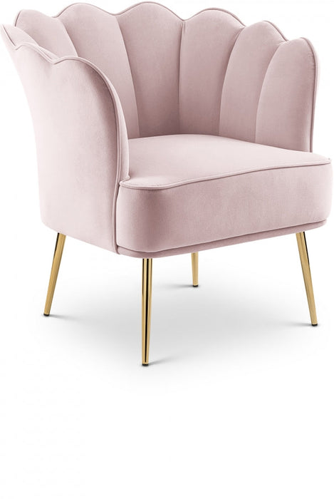 Jester Pink Velvet Accent Chair - 516Pink - Vega Furniture