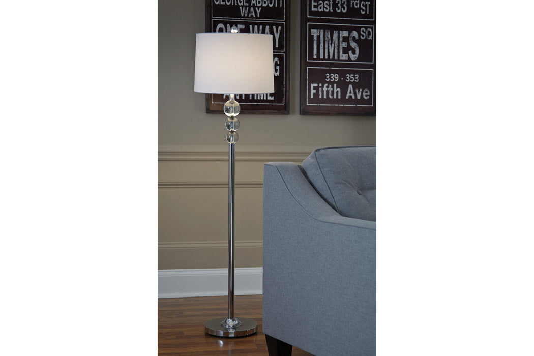 Joaquin Clear/Chrome Finish Floor Lamp - L428081 - Vega Furniture