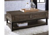 Johurst Grayish Brown Coffee Table with Lift Top - T444-9 - Vega Furniture