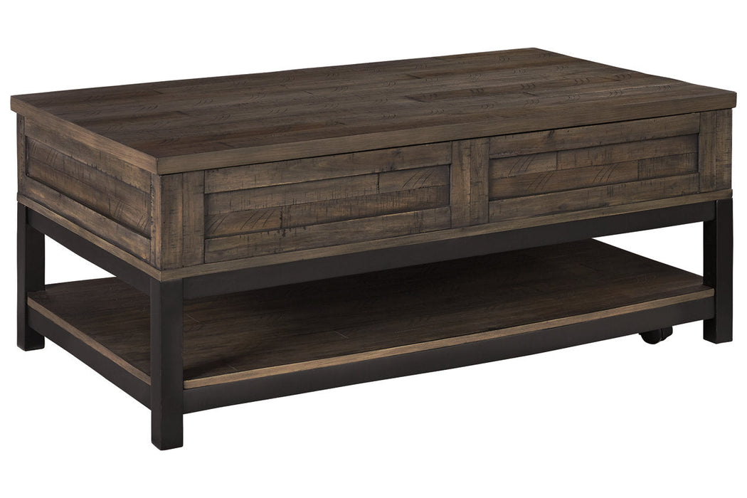 Johurst Grayish Brown Coffee Table with Lift Top - T444-9 - Vega Furniture