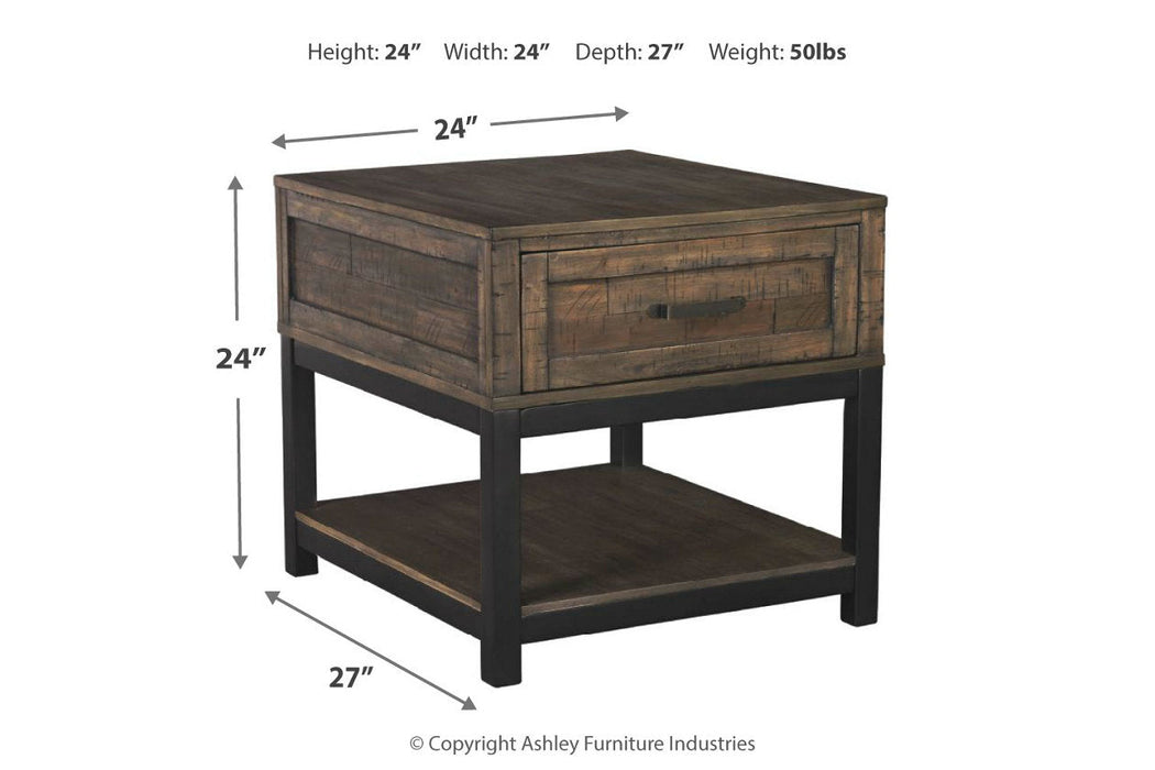Johurst Grayish Brown End Table - T444-3 - Vega Furniture
