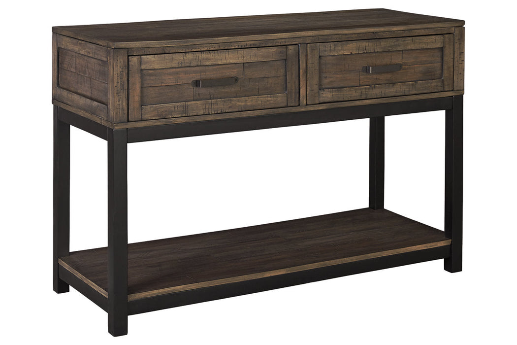 Johurst Grayish Brown Sofa/Console Table - T444-4 - Vega Furniture