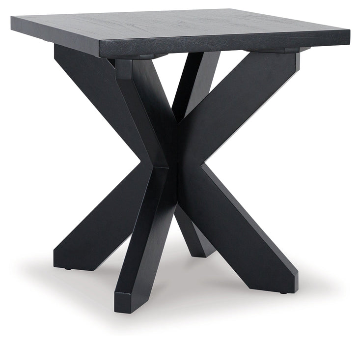 JOSHYARD Black End Table - T461-2 - Vega Furniture