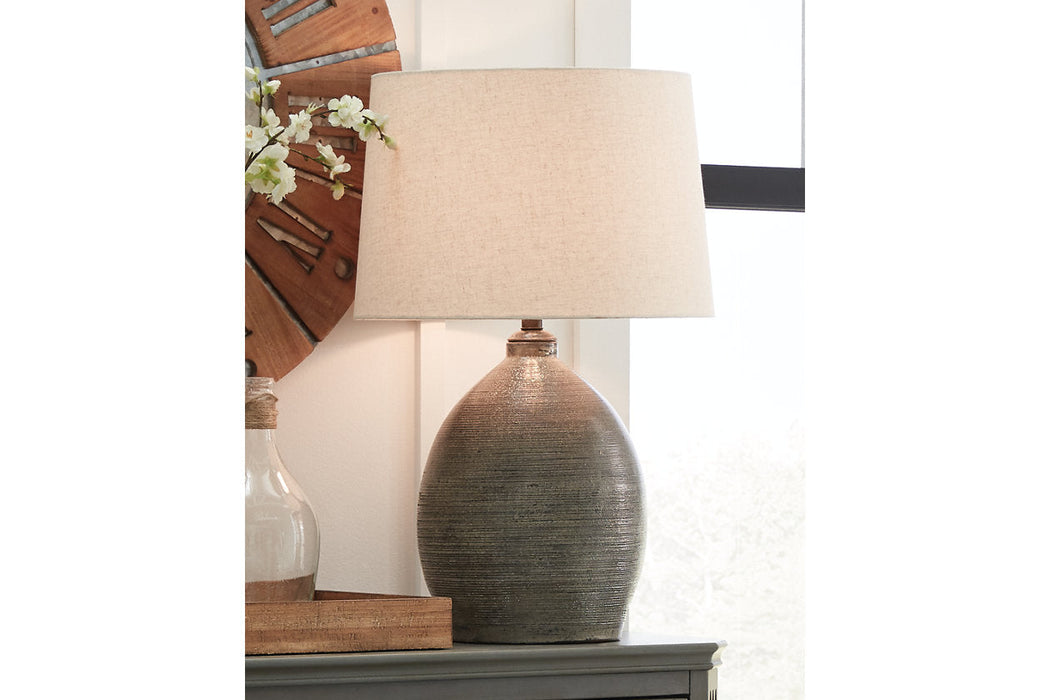 Joyelle Gray Table Lamp - L100744 - Vega Furniture