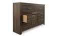 Juararo Dark Brown Dresser - B251-31 - Vega Furniture