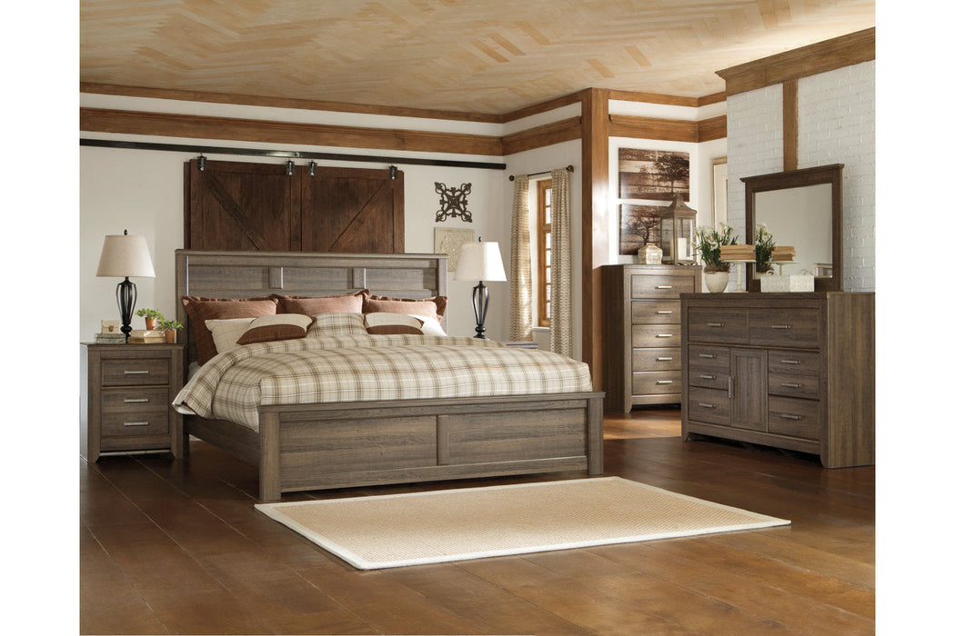 Juararo Dark Brown King Panel Bed - SET | B251-56 | B251-58 | B251-99 - Vega Furniture