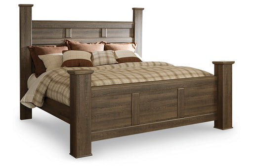 Juararo Dark Brown King Poster Bed - SET | B251-66 | B251-68 | B251-99 - Vega Furniture