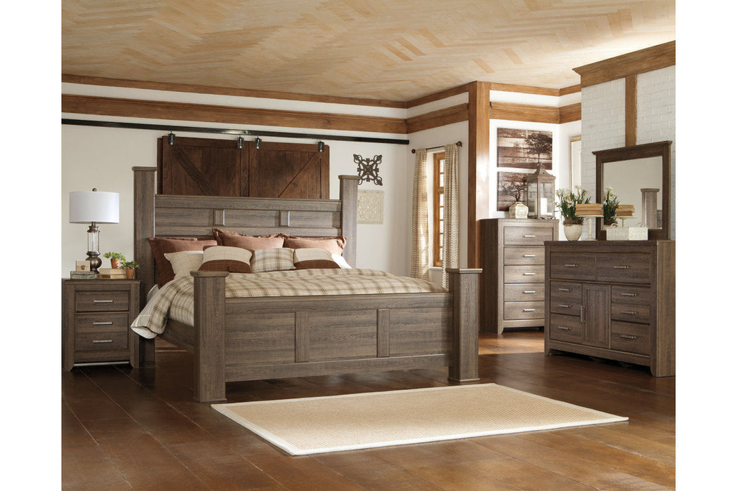 Juararo Dark Brown King Poster Bed - SET | B251-66 | B251-68 | B251-99 - Vega Furniture