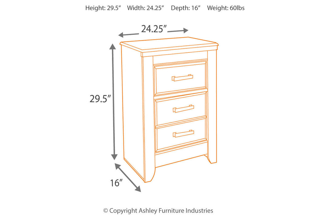 Juararo Dark Brown Nightstand - B251-92 - Vega Furniture