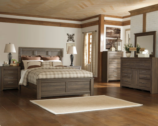 Juararo Dark Brown Panel Bedroom Set - SET | B251-54 | B251-57 | B251-98 | B251-31 | B251-36 - Vega Furniture