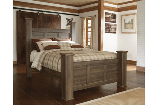 Juararo Dark Brown Queen Poster Bed - SET | B251-64 | B251-67 | B251-98 - Vega Furniture
