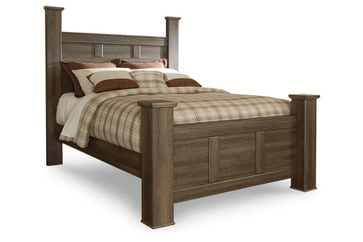 Juararo Dark Brown Queen Poster Bed - SET | B251-64 | B251-67 | B251-98 - Vega Furniture