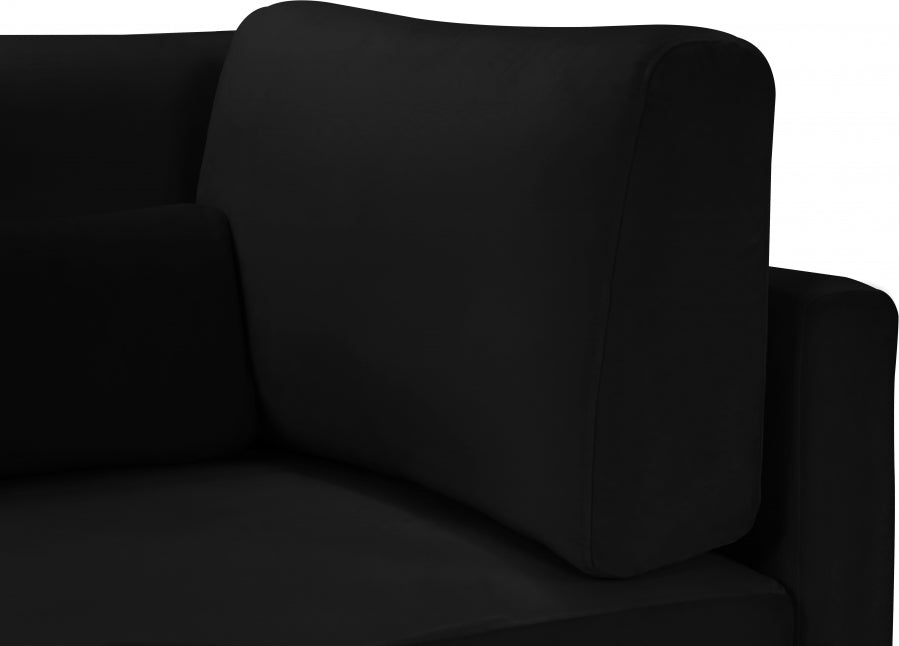 Julia Black Velvet Modular 108" Sofa - 605Black-S108 - Vega Furniture