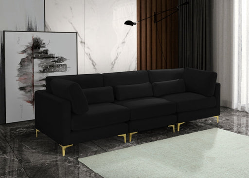 Julia Black Velvet Modular 108" Sofa - 605Black-S108 - Vega Furniture