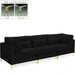 Julia Black Velvet Modular 108" Sofa - 605Black-S108 - Vega Furniture