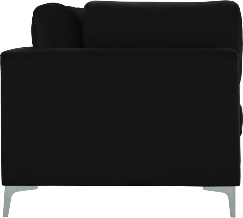 Julia Black Velvet Modular 108" Sofa - 605Black-S108 - Vega Furniture