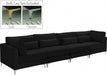 Julia Black Velvet Modular 142" Sofa - 605Black-S142 - Vega Furniture