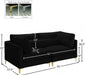 Julia Black Velvet Modular 75" Sofa - 605Black-S75 - Vega Furniture