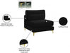 Julia Black Velvet Modular Armless Chair - 605Black-Armless - Vega Furniture