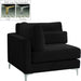 Julia Black Velvet Modular Corner Chair - 605Black-Corner - Vega Furniture