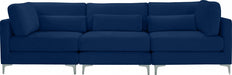 Julia Blue Velvet Modular 108" Sofa - 605Navy-S108 - Vega Furniture