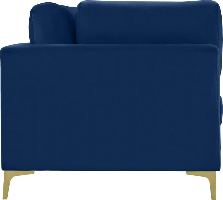 Julia Blue Velvet Modular 142" Sofa - 605Navy-S142 - Vega Furniture