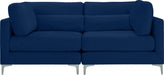 Julia Blue Velvet Modular 75" Sofa - 605Navy-S75 - Vega Furniture