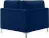 Julia Blue Velvet Modular Corner Chair - 605Navy-Corner - Vega Furniture