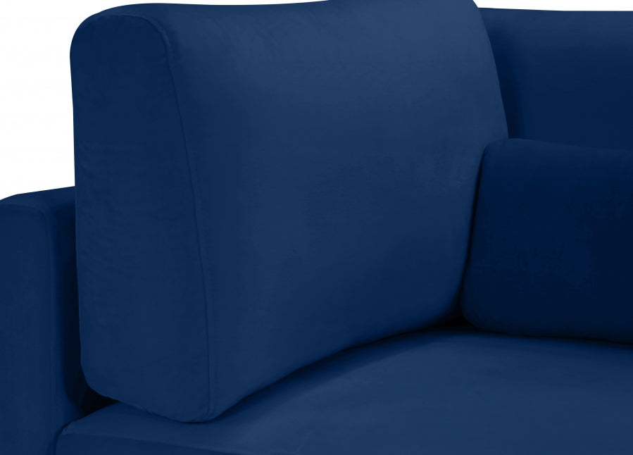 Julia Blue Velvet Modular Corner Chair - 605Navy-Corner - Vega Furniture