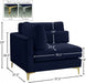 Julia Blue Velvet Modular Corner Chair - 605Navy-Corner - Vega Furniture
