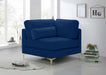 Julia Blue Velvet Modular Corner Chair - 605Navy-Corner - Vega Furniture