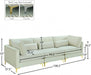 Julia Cream Velvet Modular 108" Sofa - 605Cream-S108 - Vega Furniture